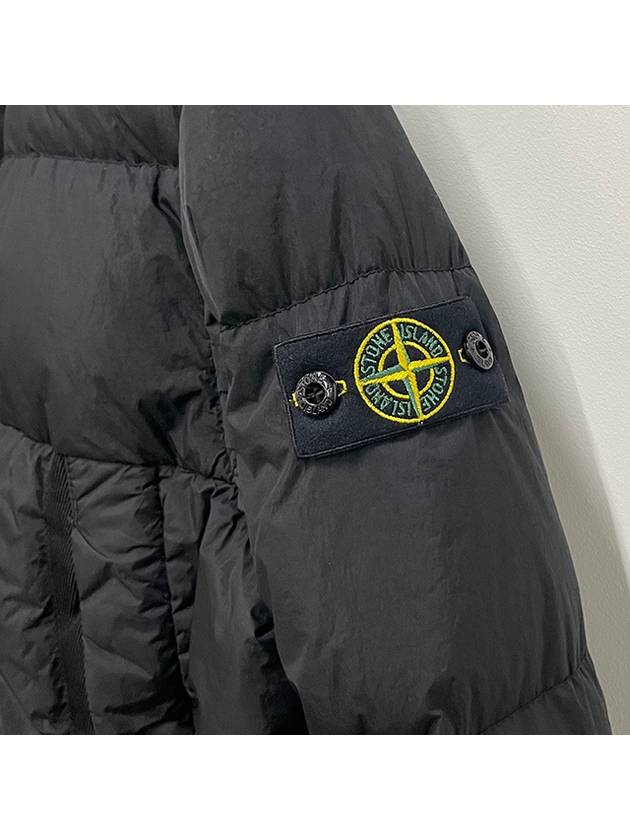 Kids Wappen Patch Down Long Padding Black - STONE ISLAND - BALAAN 4