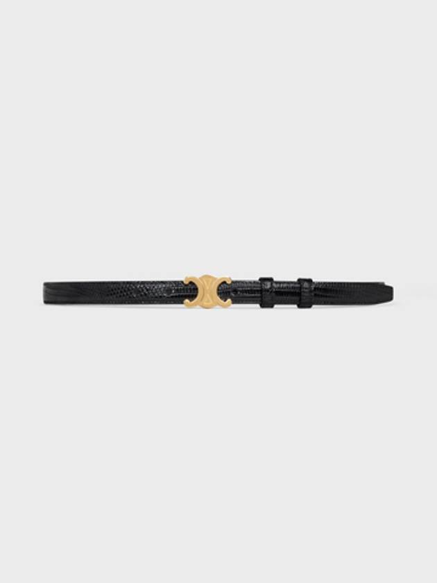 Small Lizard Triomphe Belt Black - CELINE - BALAAN 4