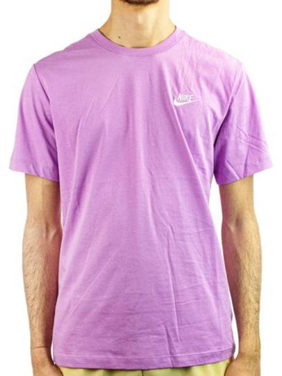 Sportswear Club Short Sleeve T-Shirt Purple - NIKE - BALAAN 2