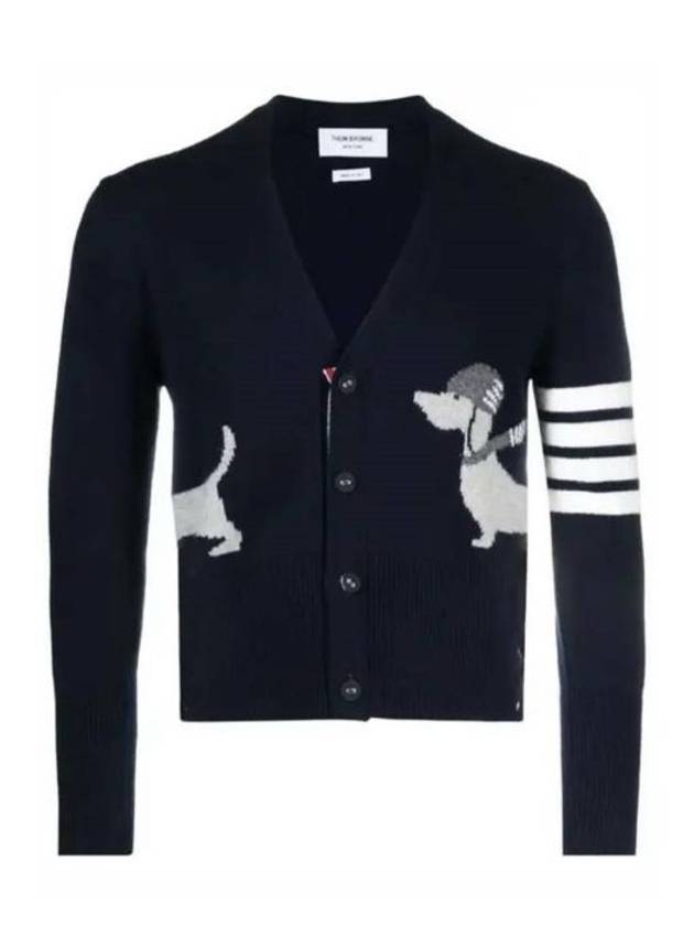 Hector 4 Bar Stripe Cardigan Black - THOM BROWNE - BALAAN 2