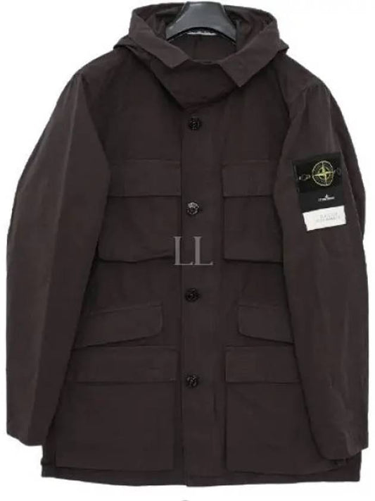 103341 761542306 V0065 Terra Cotton Rino Fiammato TC Hooded Jacket - STONE ISLAND - BALAAN 1