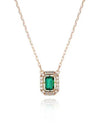 Una Millenia Octagon Pendant Necklace Green Rose Gold - SWAROVSKI - BALAAN 2