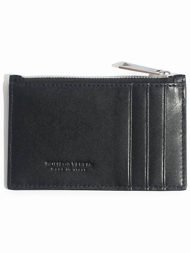 Leather Card Wallet Black - BOTTEGA VENETA - BALAAN 3