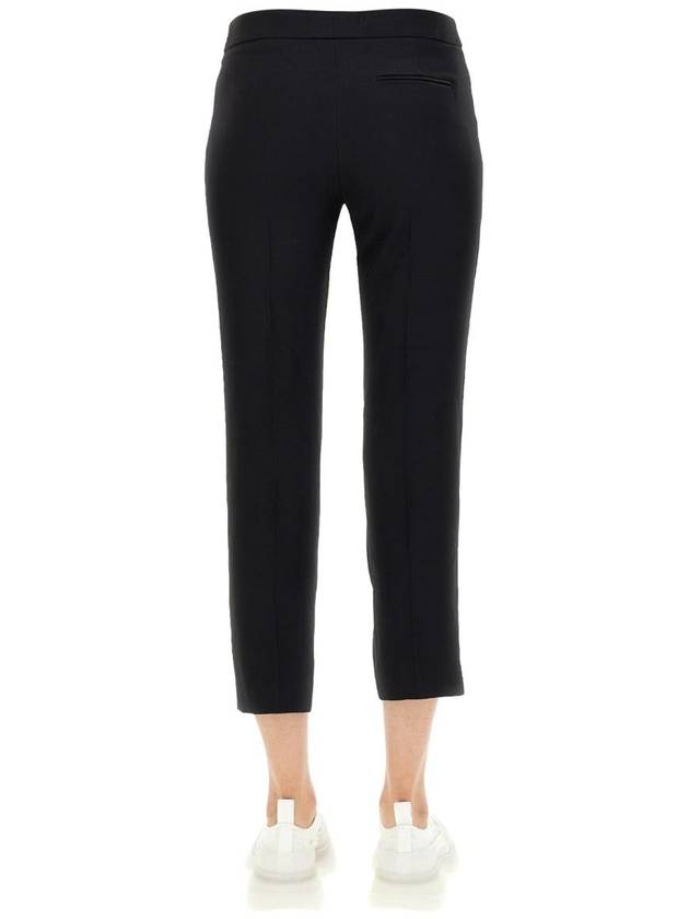 Women's Leaf Crepe Cigarette Straight Pants Black - ALEXANDER MCQUEEN - BALAAN 5