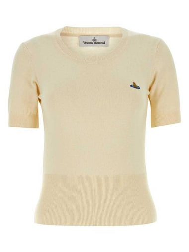 Bea Ribbed Knit Top Ivory - VIVIENNE WESTWOOD - BALAAN 1