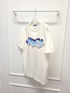 White 3D Embroidered Graffiti Short Sleeve T Shirt M - LOUIS VUITTON - BALAAN 5