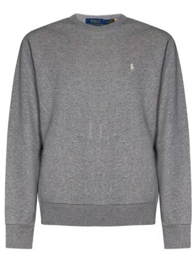 Embroidered Pony Logo Crew Neck Cotton Sweatshirt Grey - POLO RALPH LAUREN - BALAAN 2