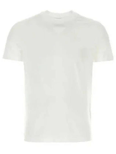 Patch Logo Cotton Short Sleeve T-Shirt White - PRADA - BALAAN 2