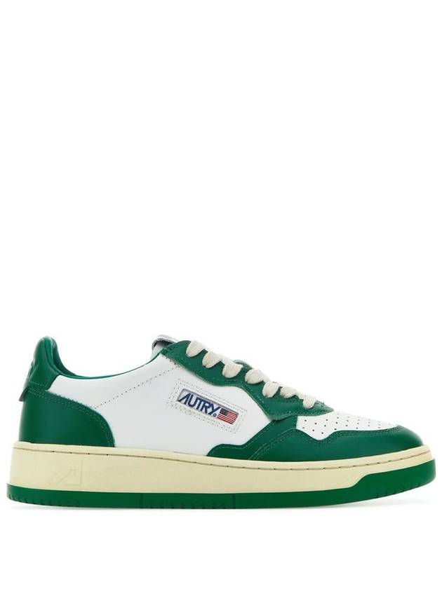 Women's Medalist Green Tab Leather Low Top Sneakers White - AUTRY - BALAAN 2