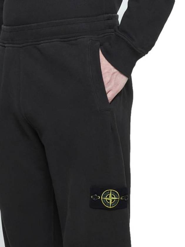 Signature Wappen Patch Cotton Baggy Pants Lead Grey - STONE ISLAND - BALAAN 5