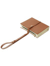 Small Book Logo Detail Leather Clutch Bag Brown - MARNI - BALAAN 5