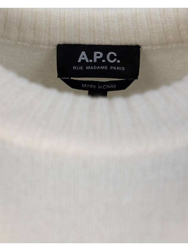 Joshua Logo Knit Top Ecru - A.P.C. - BALAAN 5