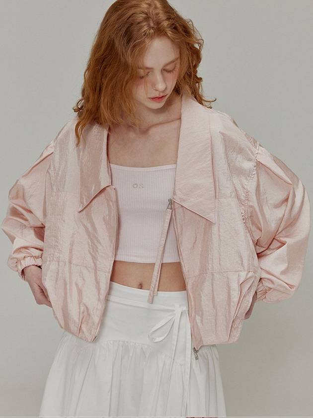 Shining Collar Nylon Jacket Peach pink - OPENING SUNSHINE - BALAAN 3