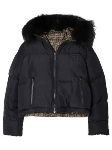 Nylon reversible down jacket women s padded jumper - FENDI - BALAAN 1