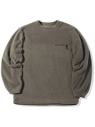 Sherpa Overfit Sweatshirt Khaki - OFFGRID - BALAAN 1