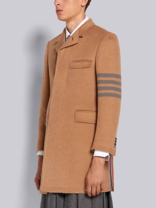 Camel Hair Chesterfield Overcoat MOC005A 07480 - THOM BROWNE - BALAAN 3