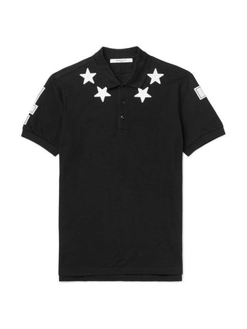 Star embroidery 74 Cuban fit PK shirt black 17S7100700 - GIVENCHY - BALAAN 1