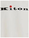 UMK025916002 White logo printing crew neck tshirt - KITON - BALAAN 3