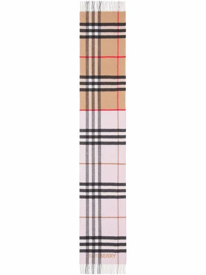 Contrast Check Cashmere Muffler - BURBERRY - BALAAN 2