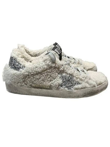 Superstar Fleece Glitter Tab Sneakers GWF0 23036165 1095543 - GOLDEN GOOSE - BALAAN 1