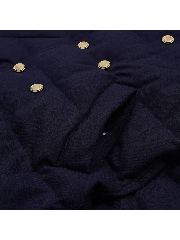 Double Breasted Padded Coat Navy - BRUNELLO CUCINELLI - BALAAN 9