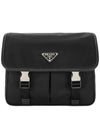 Re-Nylon Saffiano Shoulder Bag Black - PRADA - BALAAN 3