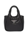 Small Padded Soft Nappa Leather Mini Bag Black - PRADA - BALAAN 1