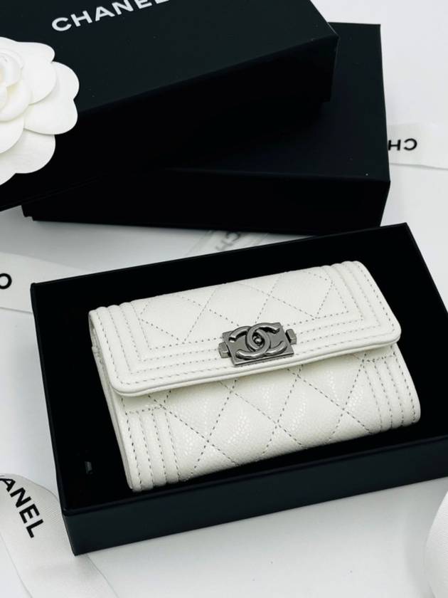 Women s Card Wallet White A80603 - CHANEL - BALAAN 2