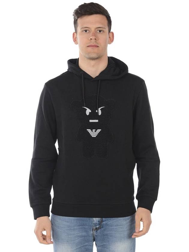 Hooded Sweatshirt 3G1M711J07ZNERO BLACK - EMPORIO ARMANI - BALAAN 2