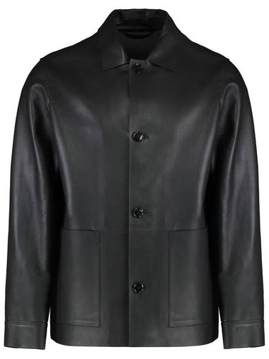 Boss Leather Jacket - HUGO BOSS - BALAAN 1