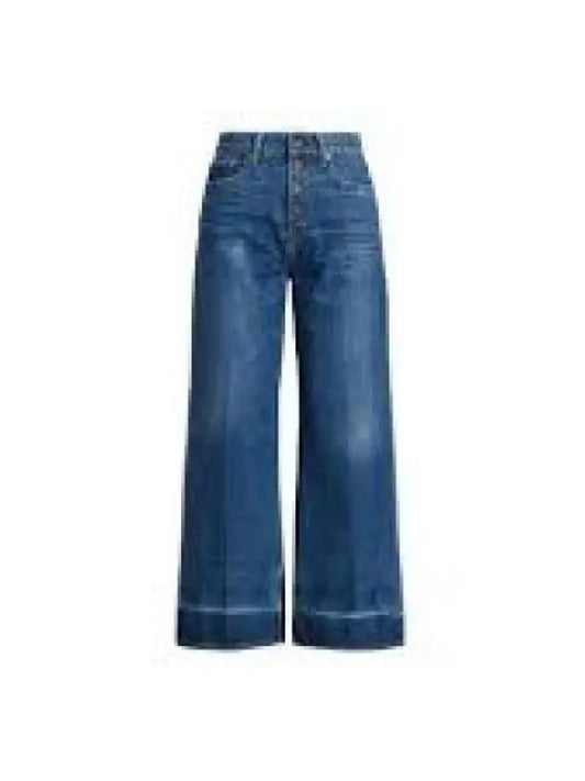 Points W Wide Leg Crop Jeans Blue 1219963 - POLO RALPH LAUREN - BALAAN 1