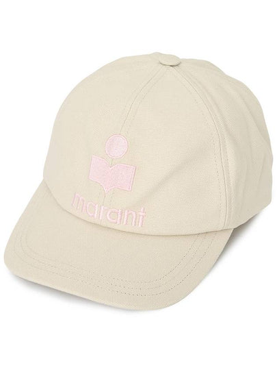 Tyron Logo Cotton Ball Cap Ecru Pink - ISABEL MARANT - BALAAN 2