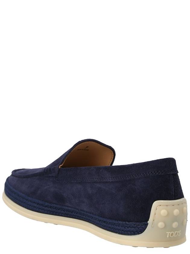 Men's Suede Slip-ons Loafers Blue - TOD'S - BALAAN 3