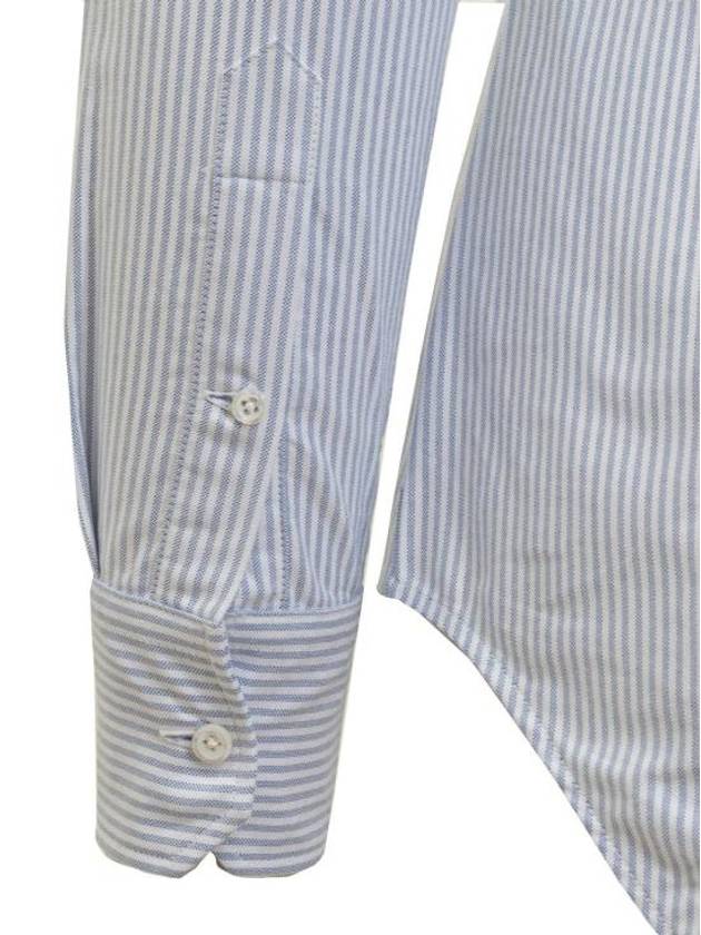 Women's Armband University Striped Oxford Shirt Blue - THOM BROWNE - BALAAN 4