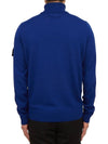 Wappen Patch Virgin Wool Turtleneck Blue - STONE ISLAND - BALAAN 5