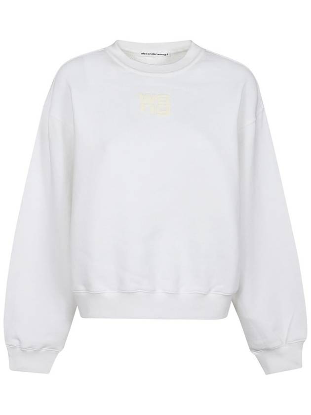 Alexander Wang Puff Logo Structure Terry Sweatshirt White - ALEXANDER WANG - BALAAN 2