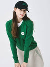 Signature wappen V neck long sleeve knit GREEN - MONBIRDIE GOLF - BALAAN 5