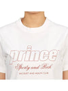 Prince Logo Print Short Sleeve T-Shirt White - SPORTY & RICH - BALAAN 7