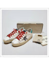 Women's Python Star Green Glitter Tab Superstar Sneakers White - GOLDEN GOOSE - BALAAN 11