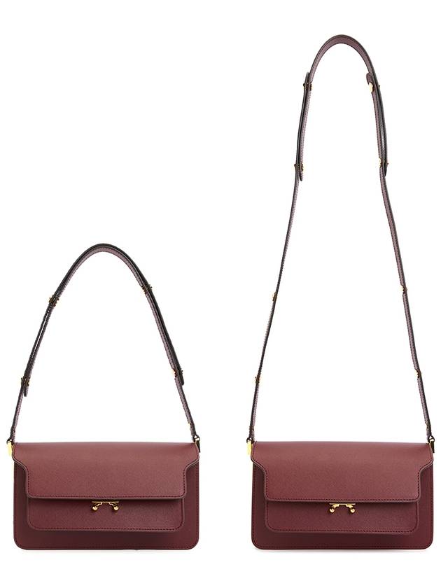 Trunk East West Shoulder Bag Wine - MARNI - BALAAN 8