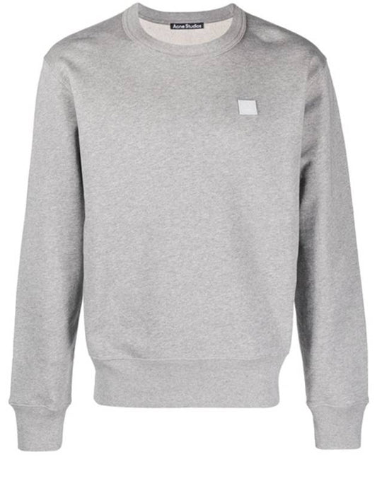 Face Logo Patch Cotton Sweatshirt Grey - ACNE STUDIOS - BALAAN 2