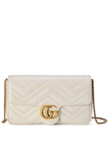 GG Marmont Chain Mini Bag White - GUCCI - BALAAN 1