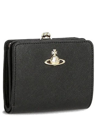 Saffiano Biogreen Orb Logo Half Wallet Black - VIVIENNE WESTWOOD - BALAAN 2