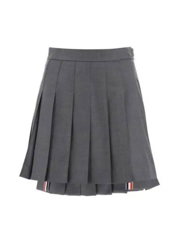 RMB Wool Mini Pleated Skirt Grey - THOM BROWNE - BALAAN 2