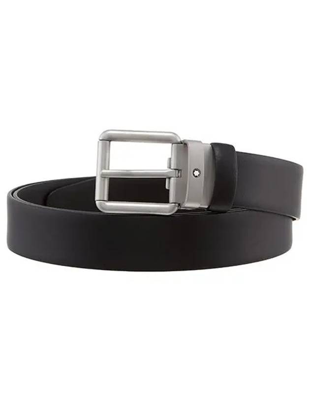 Buckle leather belt black - MONTBLANC - BALAAN 3