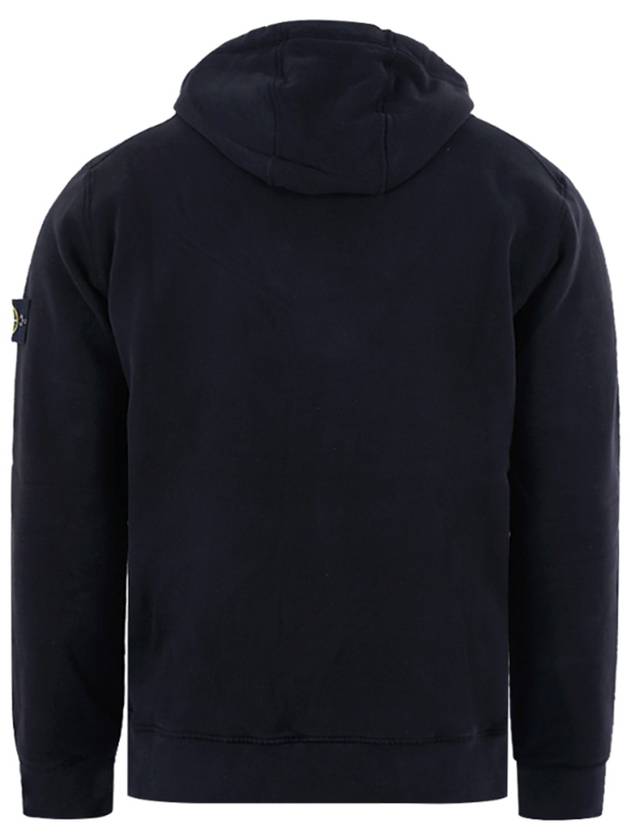 Wappen Patch Cotton Fleece Hoodie Navy - STONE ISLAND - BALAAN 5