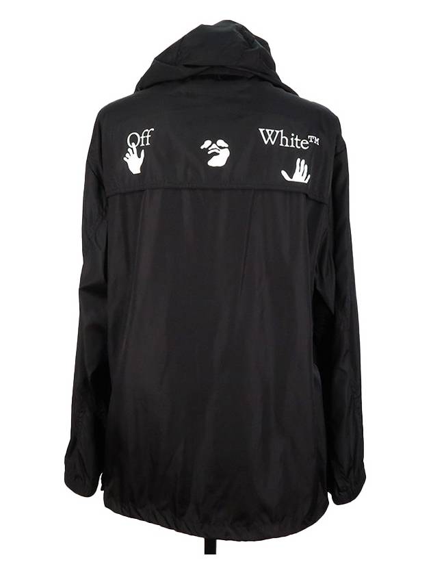 Men's Logo Nylon Wind Breaker Black - OFF WHITE - BALAAN 6