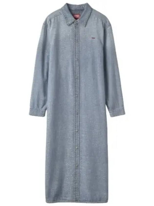 De Blex L FSB Shirt Long Dress Blue - DIESEL - BALAAN 2