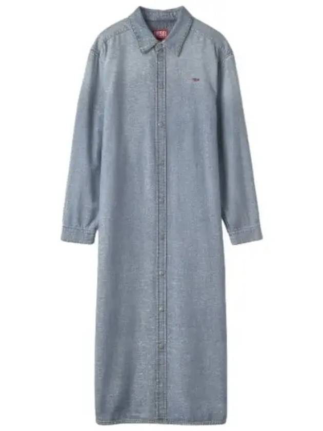 Shirt Dress Blue A076830I High 01 - DIESEL - BALAAN 1