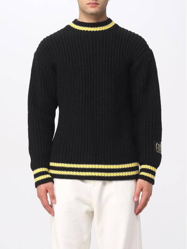 College Patch Crew Neck Knit Top Black - MSGM - BALAAN 2